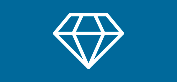 Blauer Diamant zeigt unsere Werte.